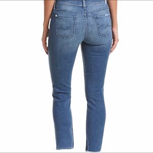 7 For All Mankind Jeans Sz 27 Blue Ankle Crop Roxanne Skinny Leg